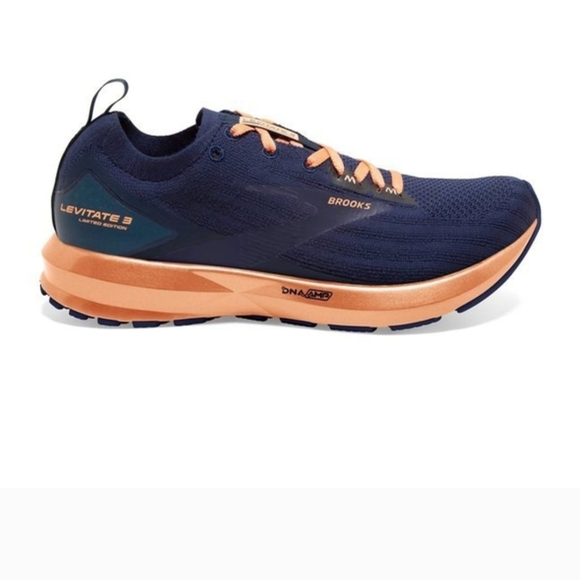 Brooks Shoes - Brooks Levitate 3 Navy and Copper Athletic Shoes